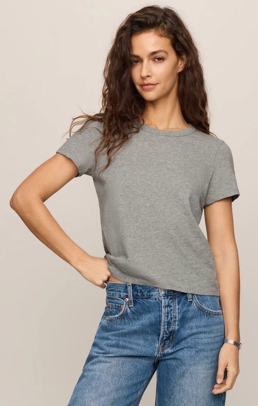 Z Supply Junie Slub Tee - Classic Heather Grey NWT SIZE XS S M L
